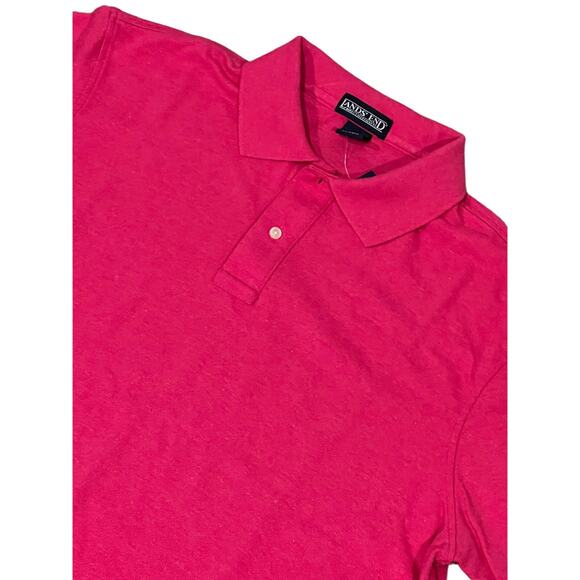 Lands‎ End, New, Mesh Polo, Pink, Size Large, 998F - Picture 1 of 4